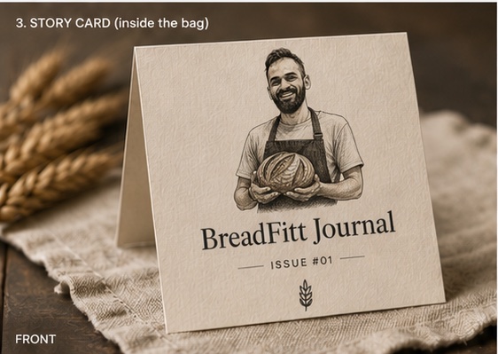 Front cover of the final BreadFitt journal design