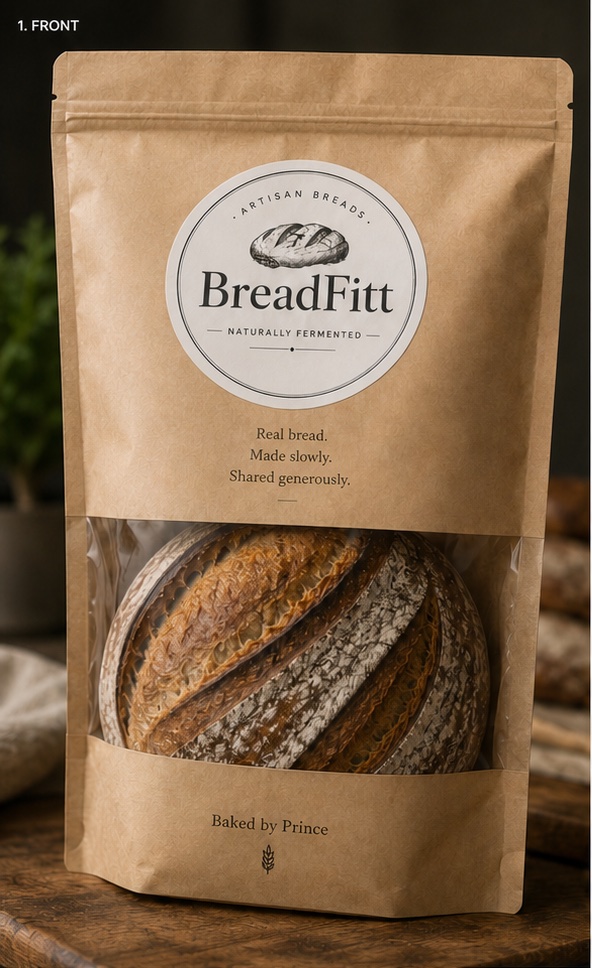 Front of the final BreadFitt pouch design